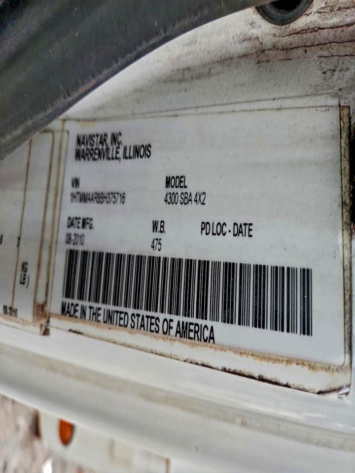 2011 International 4300 Digger Derrick Truck VIN: 1HTMMAAR8BH375716 Lot: 96383345