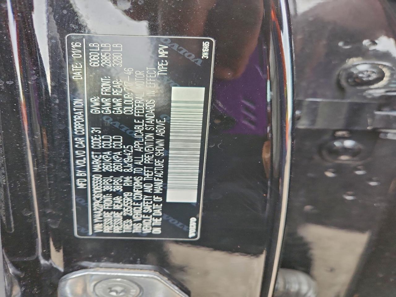 2016 Volvo Xc90 T6 VIN: YV4A22PK3G1065590 Lot: 96906365