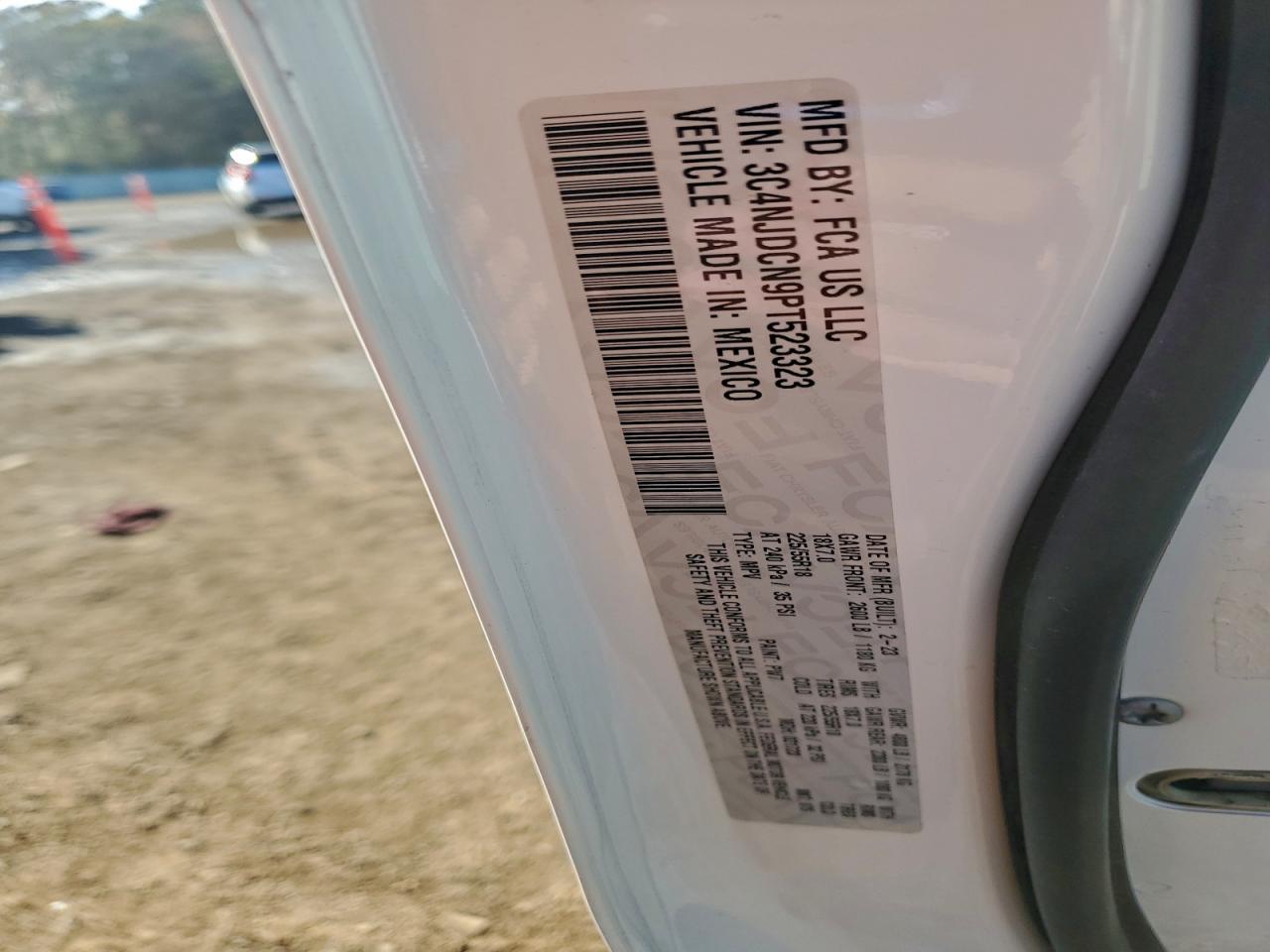 2023 Jeep Compass Limited VIN: 3C4NJDCN9PT523323 Lot: 97178485