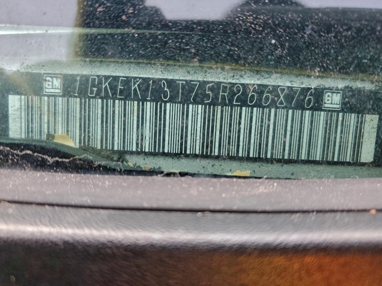 2005 GMC Yukon VIN: 1GKEK13T75R266876 Lot: 96049065