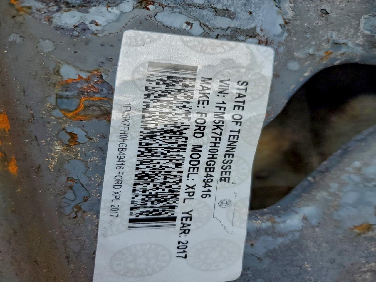 2017 Ford Explorer Limited VIN: 1FM5K7FH0HGB49416 Lot: 82684465