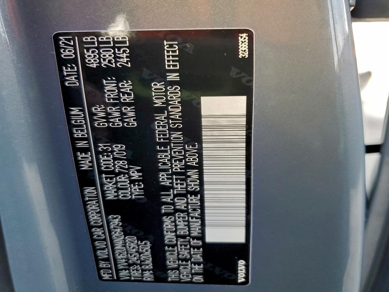 2022 Volvo Xc40 T5 R-Design VIN: YV4162UM4N2647943 Lot: 95438755