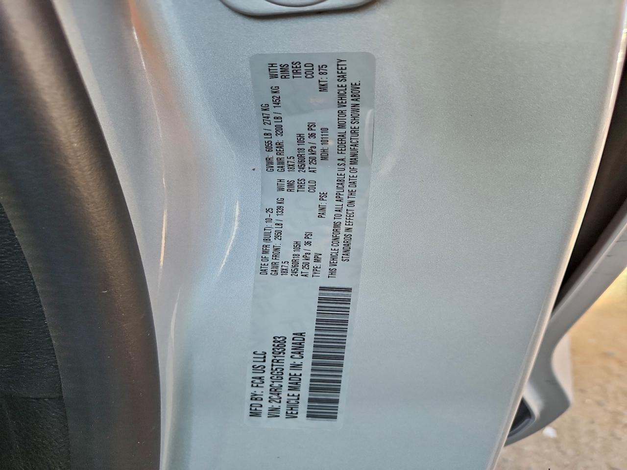 2026 Chrysler Pacifica Limited VIN: 2C4RC1GG5TR193683 Lot: 97724225