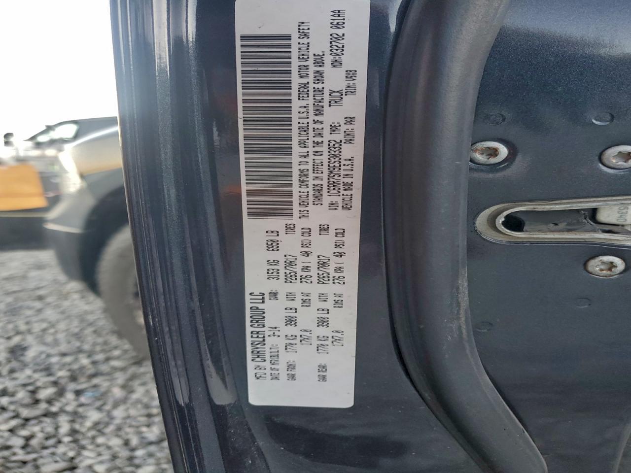 2014 Ram 1500 St VIN: 1C6RR7SM9ES303352 Lot: 96146655