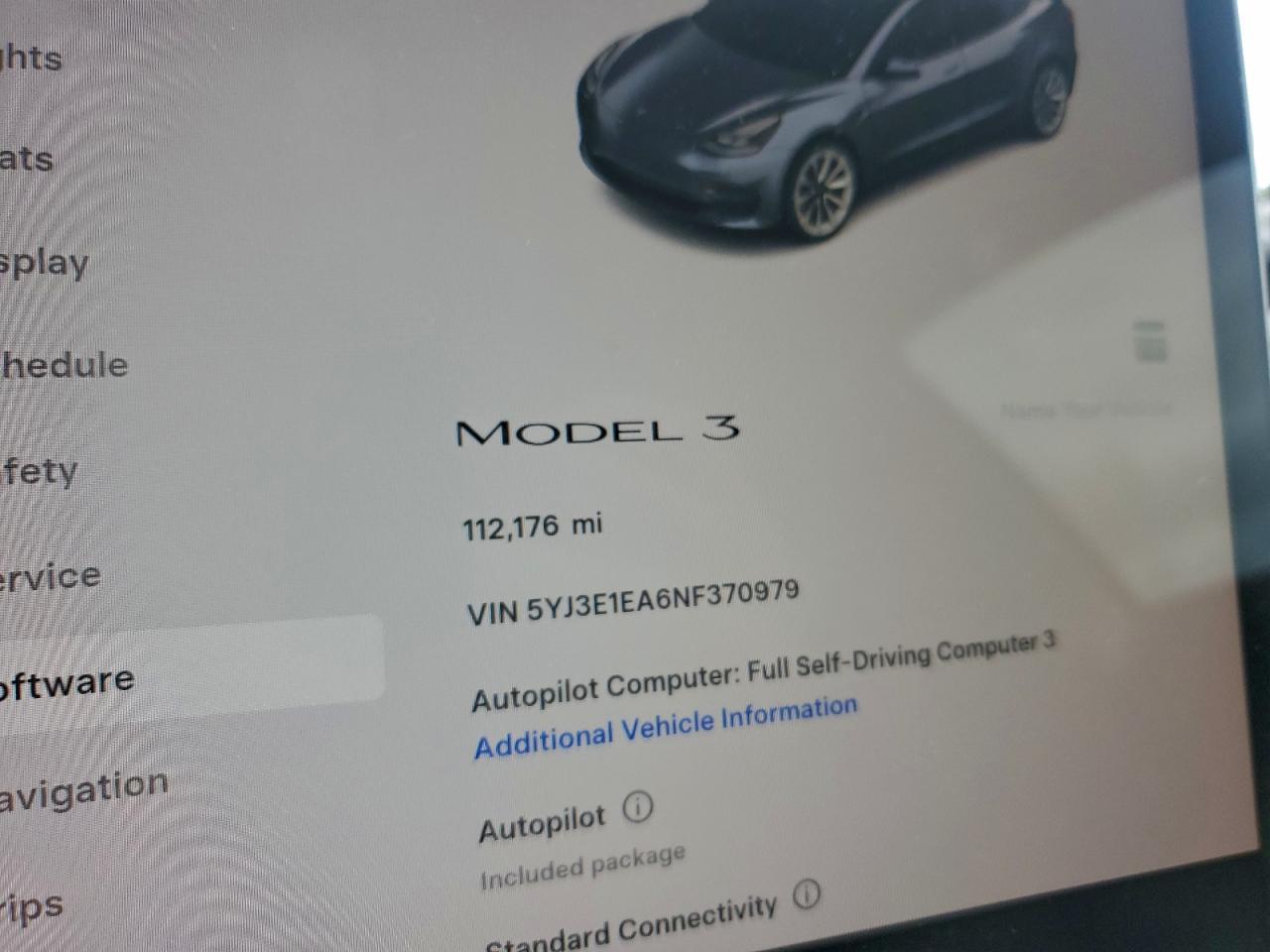 2022 Tesla Model 3 VIN: 5YJ3E1EA6NF370979 Lot: 95094835