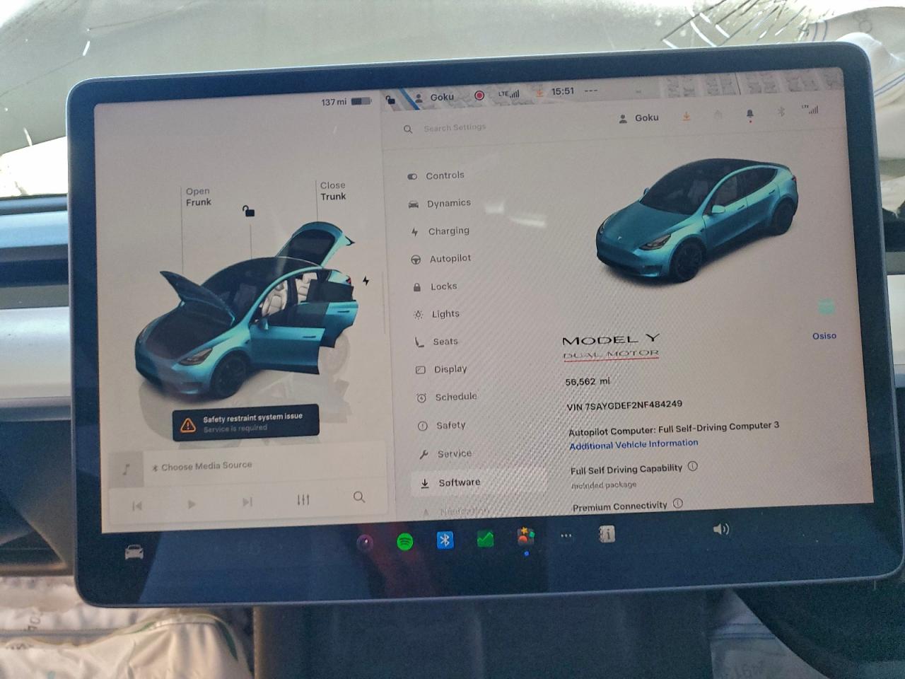 2022 Tesla Model Y VIN: 7SAYGDEF2NF484249 Lot: 94947085