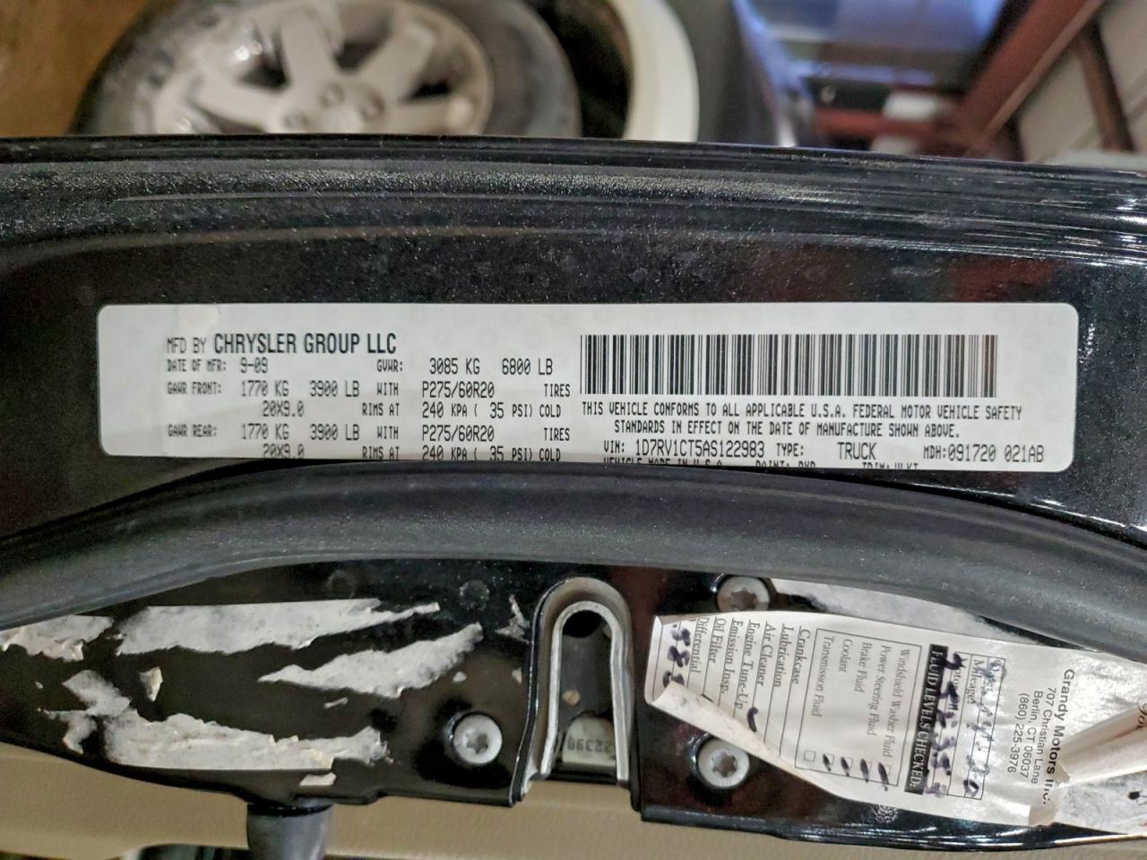 2010 Dodge Ram 1500 VIN: 1D7RV1CT5AS122983 Lot: 97311935