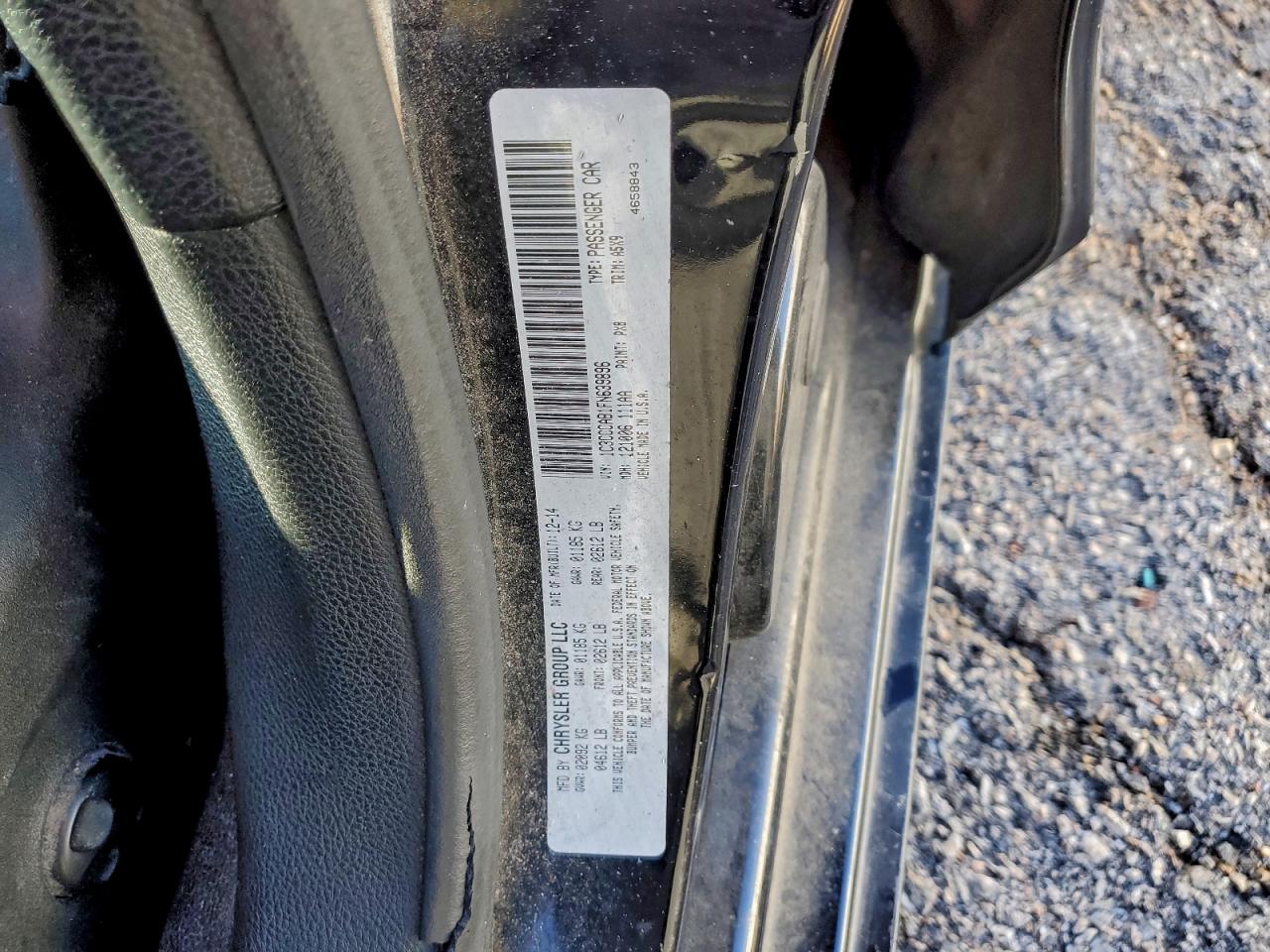 2015 Chrysler 200 Limited VIN: 1C3CCCAB1FN639896 Lot: 94065795