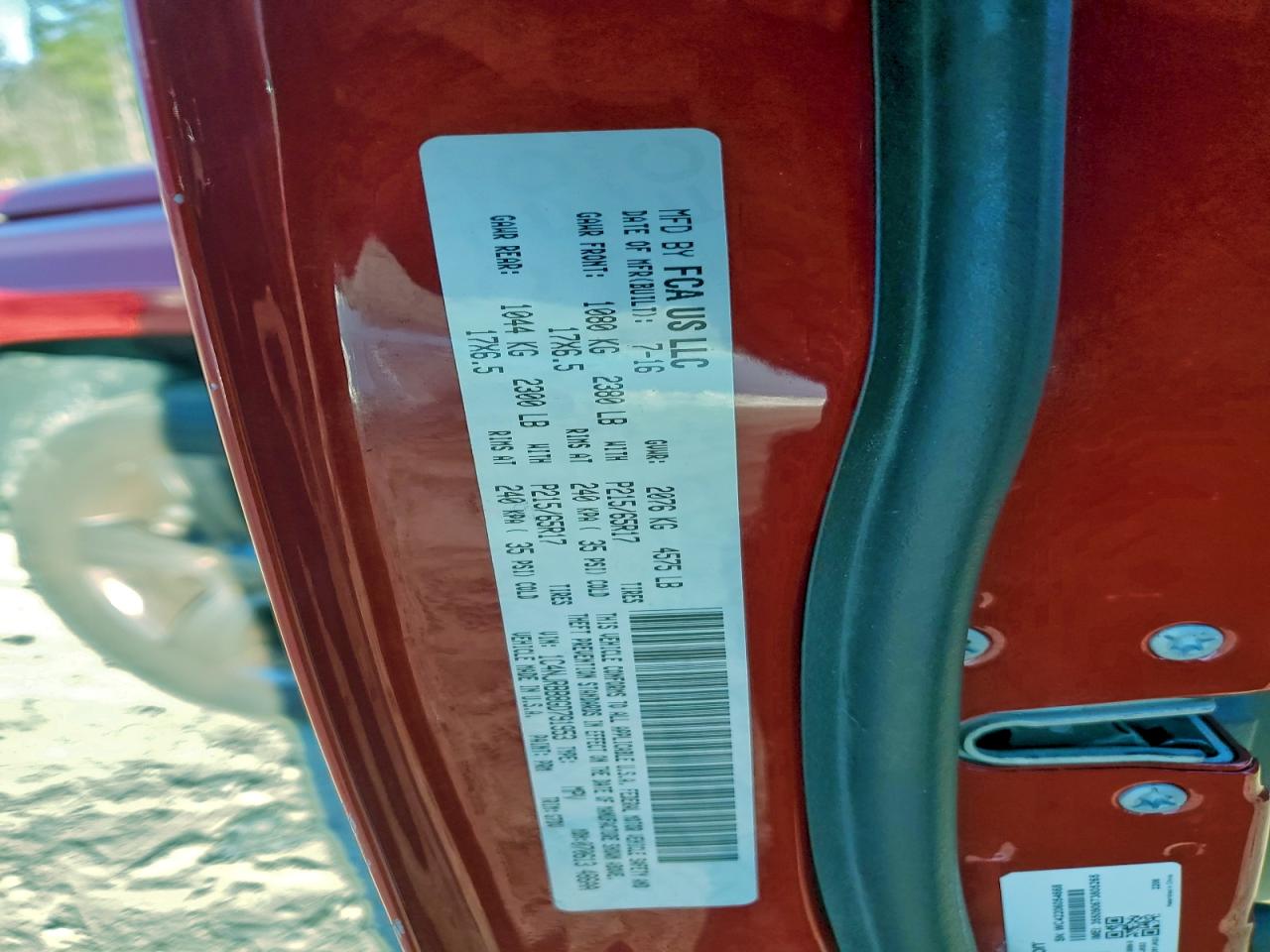 2016 Jeep Patriot Sport VIN: 1C4NJRBB8GD791953 Lot: 95859865