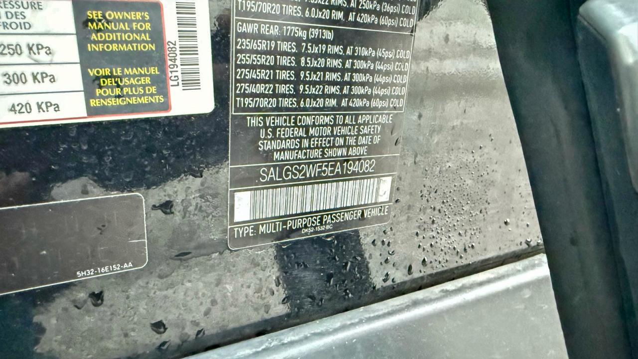 2014 Land Rover Range Rover Hse VIN: SALGS2WF5EA194082 Lot: 97862355