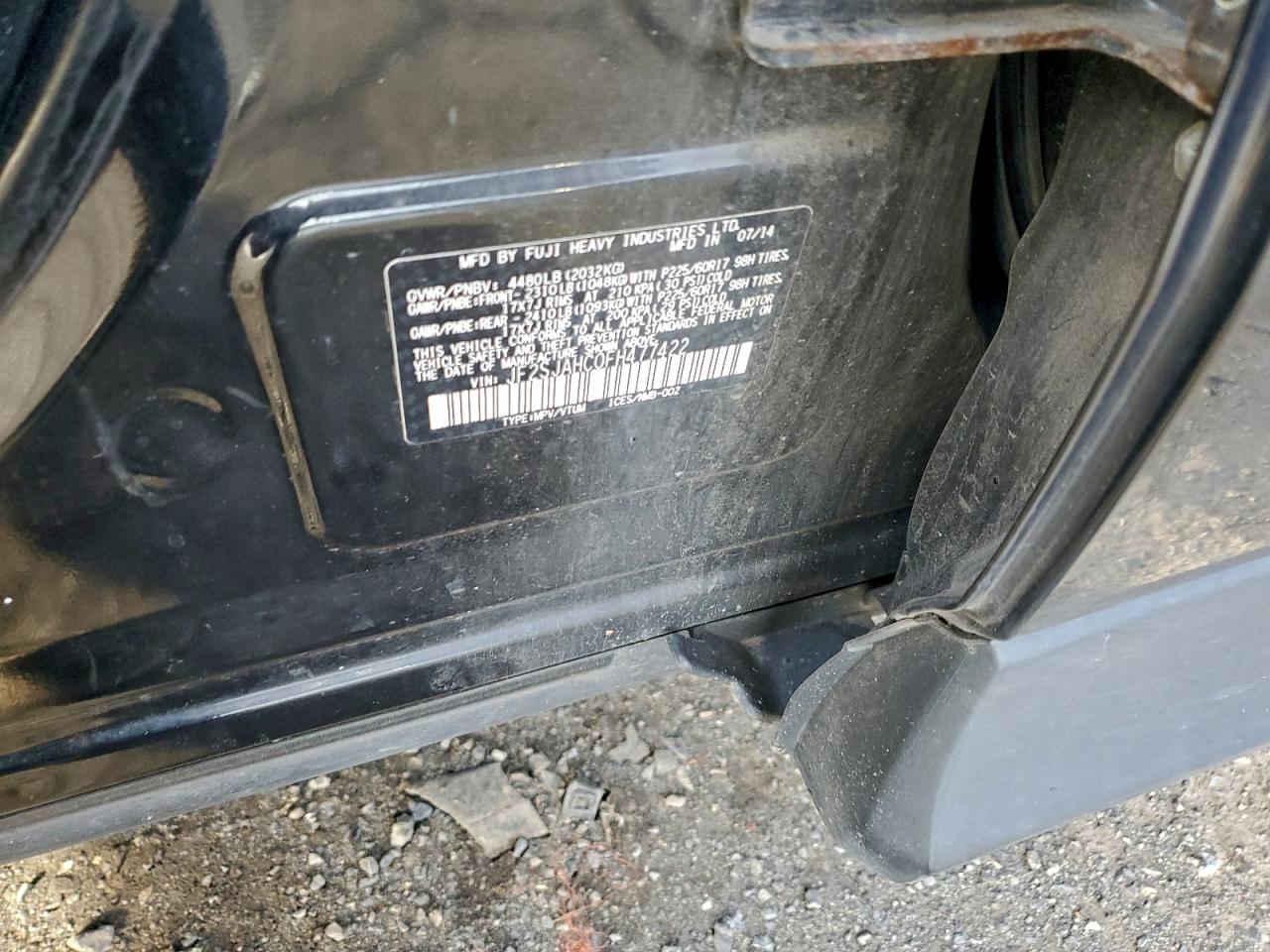 2014 Subaru Forester 2.5I Limited VIN: JF2SJAHC0FH477422 Lot: 94982125