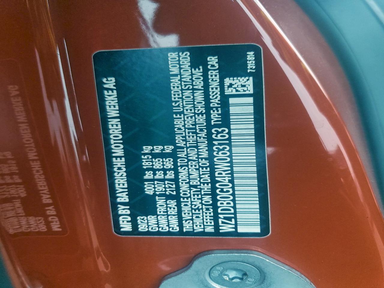 2024 Toyota Supra Base VIN: WZ1DB0G04RW063163 Lot: 94752975