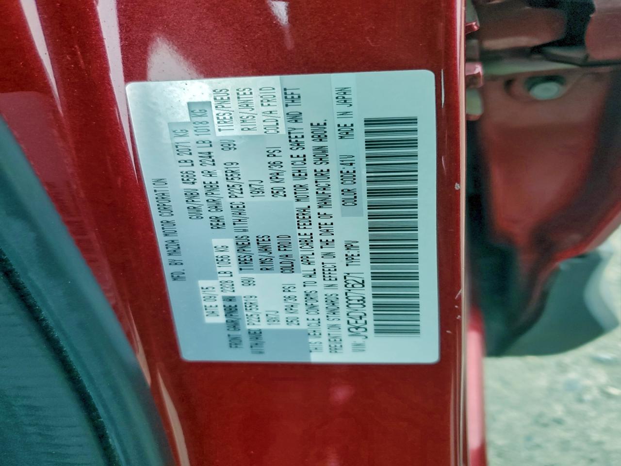 2016 Mazda Cx-5 Gt VIN: JM3KE4DY0G0716271 Lot: 94627835