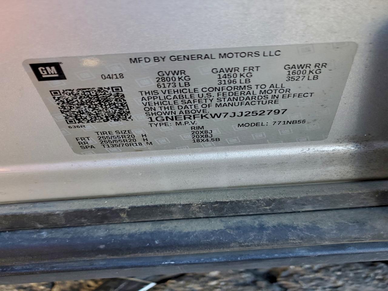 2018 Chevrolet Traverse Ls VIN: 1GNERFKW7JJ252797 Lot: 95700765