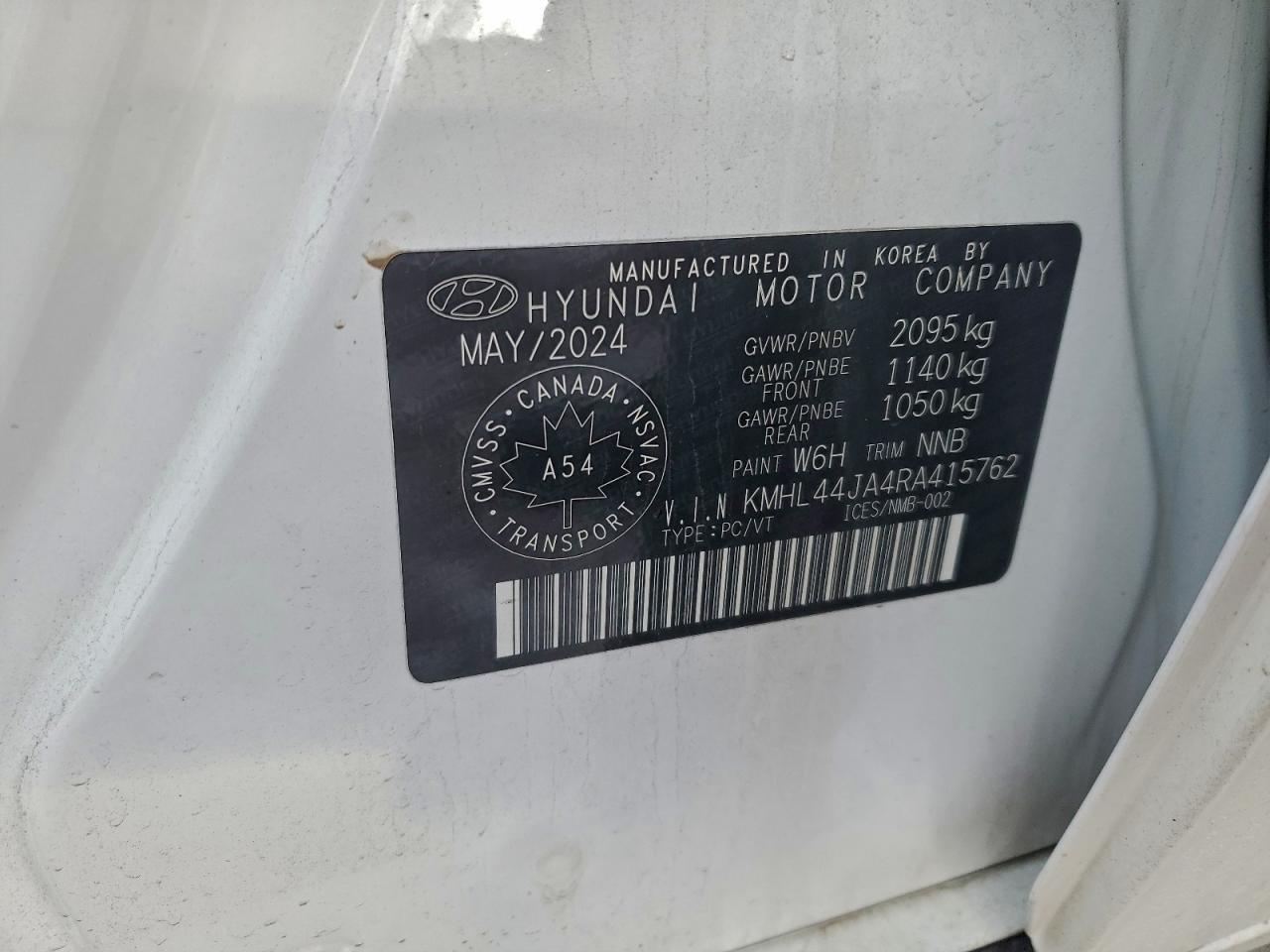 2024 Hyundai Sonata Preferred-Trend VIN: KMHL44JA4RA415762 Lot: 97843515