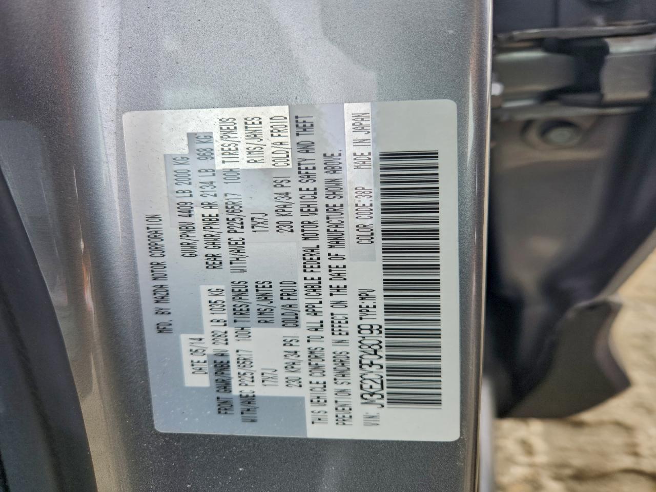 2015 Mazda Cx-5 Touring VIN: JM3KE2CY3F0480199 Lot: 94953595