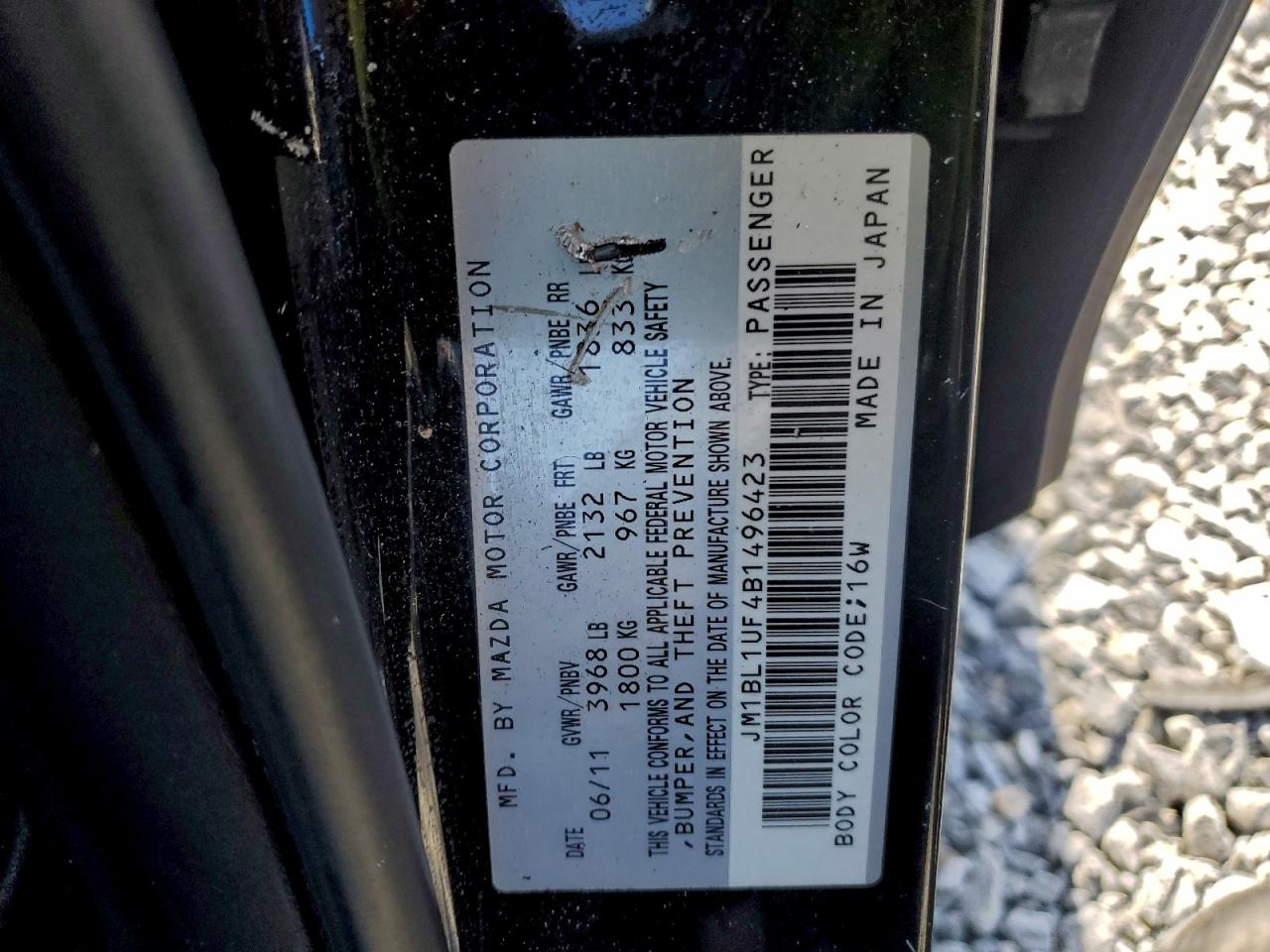 2011 Mazda 3 I VIN: JM1BL1UF4B1496423 Lot: 94740765