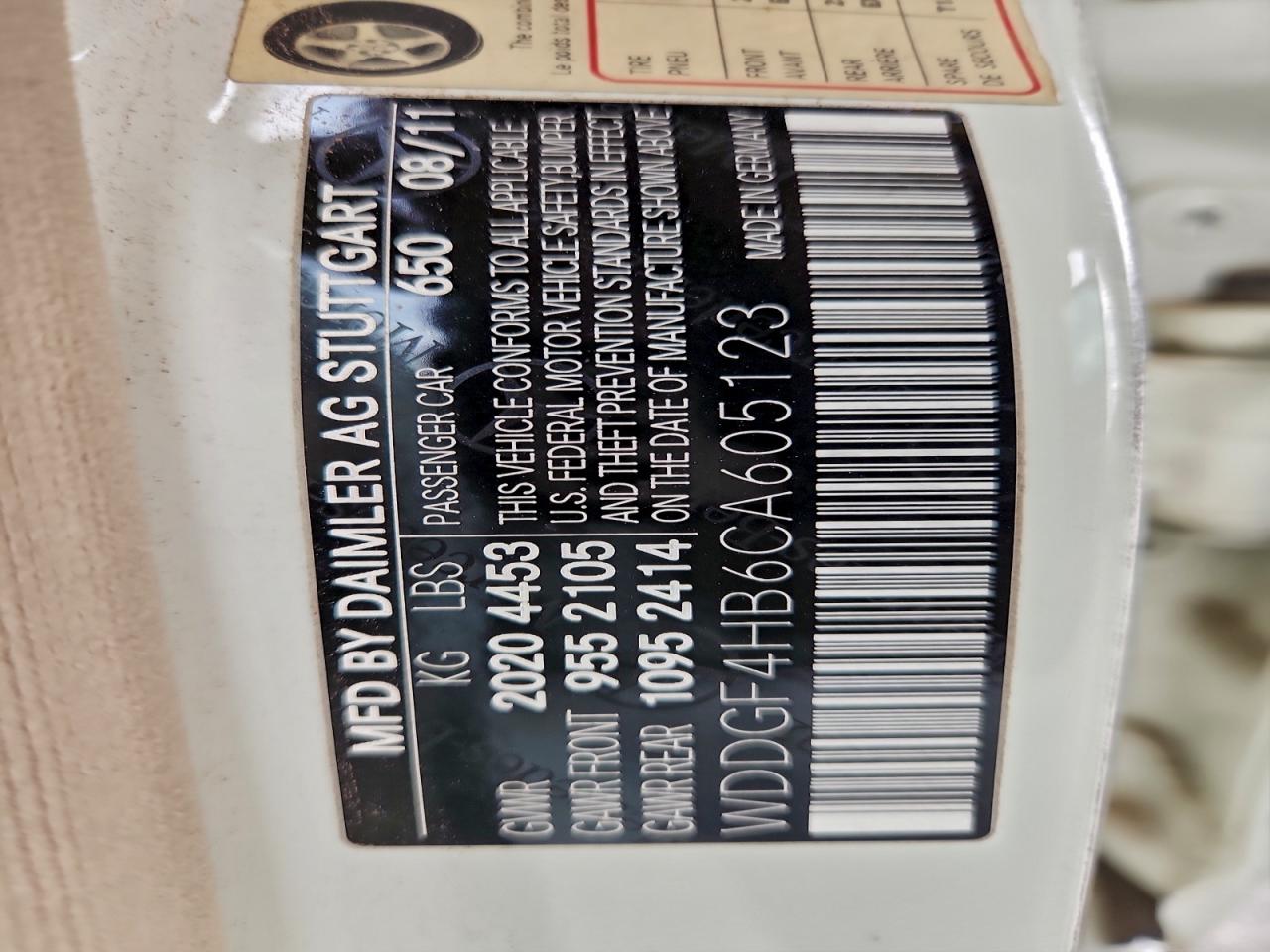 2012 Mercedes-Benz C 250 VIN: WDDGF4HB6CA605123 Lot: 97131975