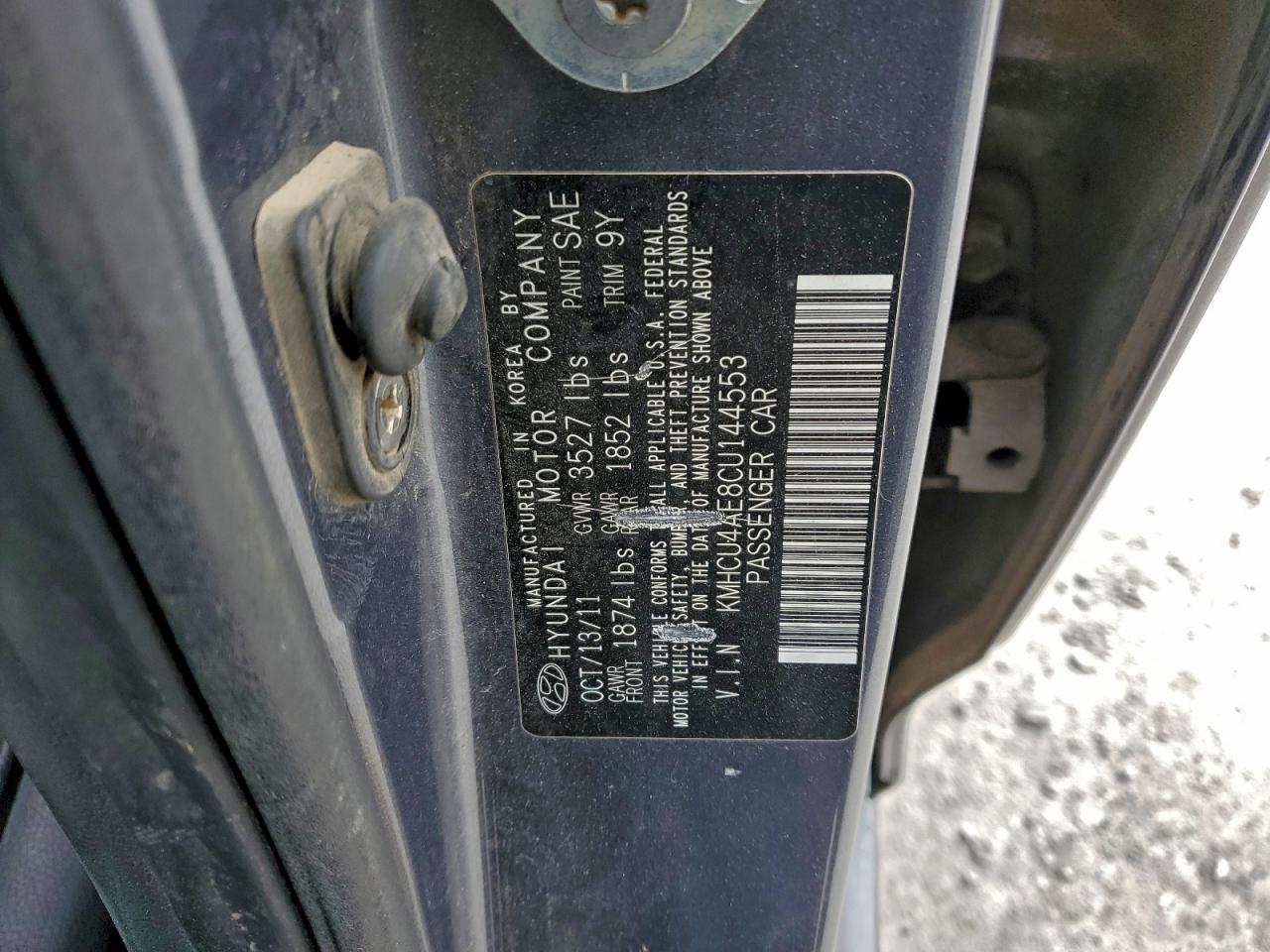 2012 Hyundai Accent Gls VIN: KMHCU4AE8CU144553 Lot: 95641135