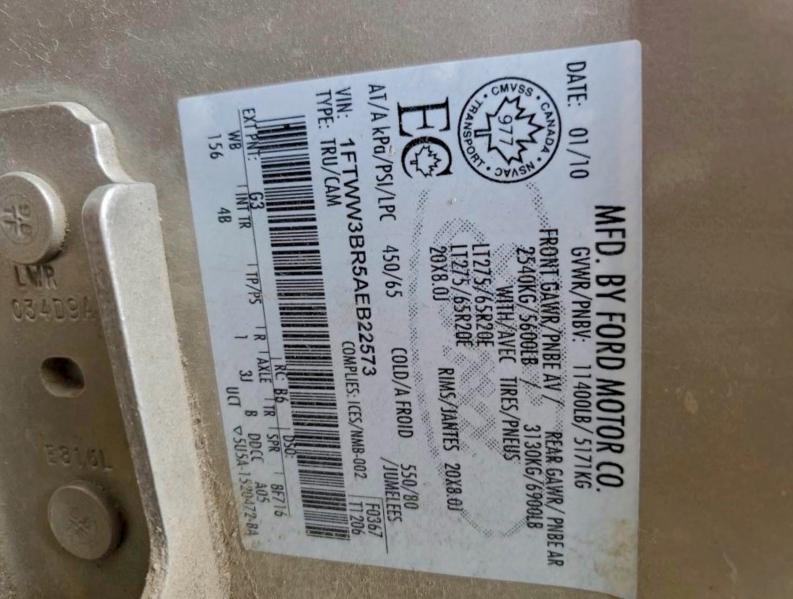 2010 FORD F350 SUPER DUTY  