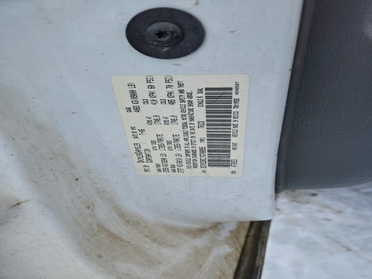 2007 Dodge Ram 2500 St VIN: 3D7KS28C17G708895 Lot: 94891995