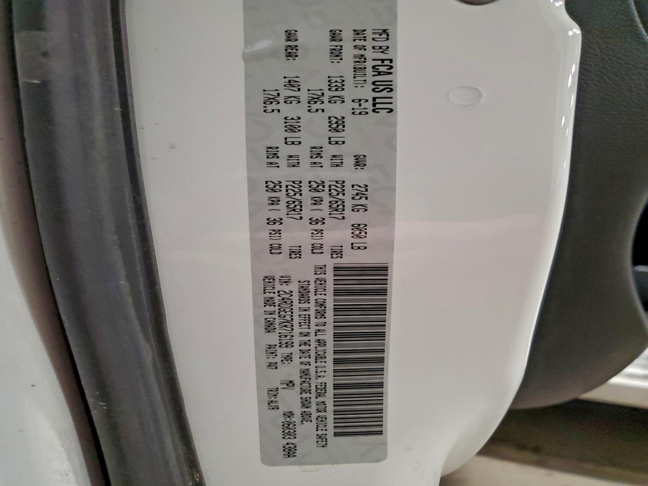 2019 Dodge Grand Caravan Gt VIN: 2C4RDGEG7KR716199 Lot: 94037805