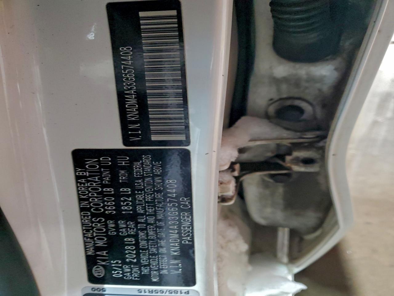 2016 Kia Rio Lx VIN: KNADM4A33G6574408 Lot: 95834605