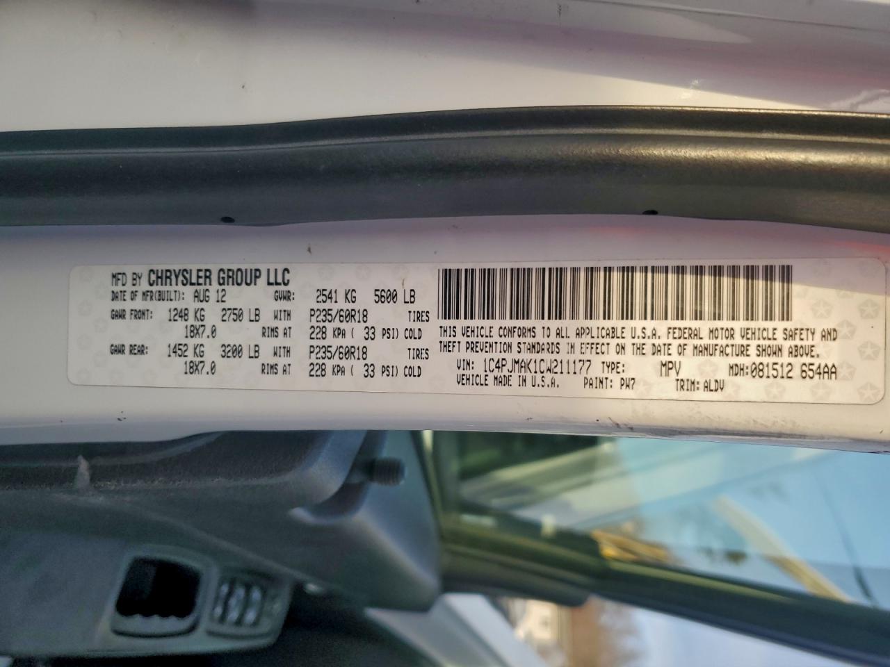 2012 Jeep Liberty Sport VIN: 1C4PJMAK1CW211177 Lot: 92766585