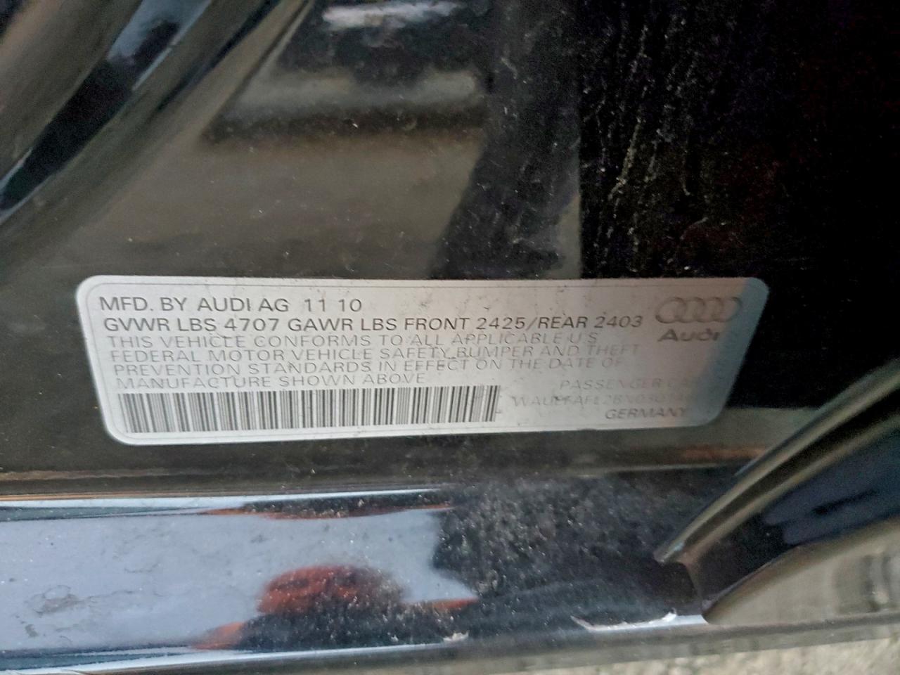 2011 Audi A4 Premium Plus VIN: WAUEFAFL2BN030146 Lot: 93933015