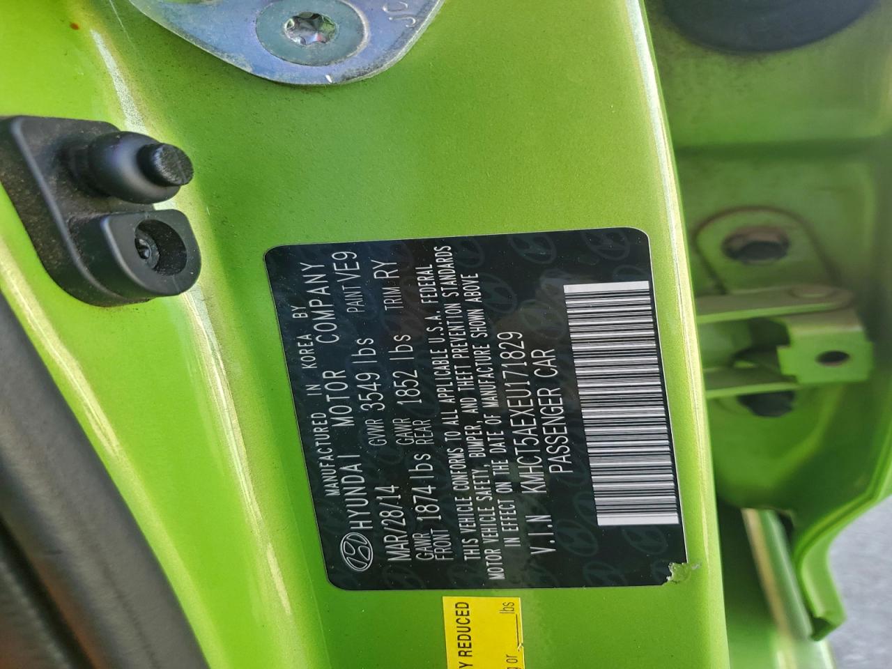 2014 Hyundai Accent Gls VIN: KMHCT5AEXEU171829 Lot: 98237095