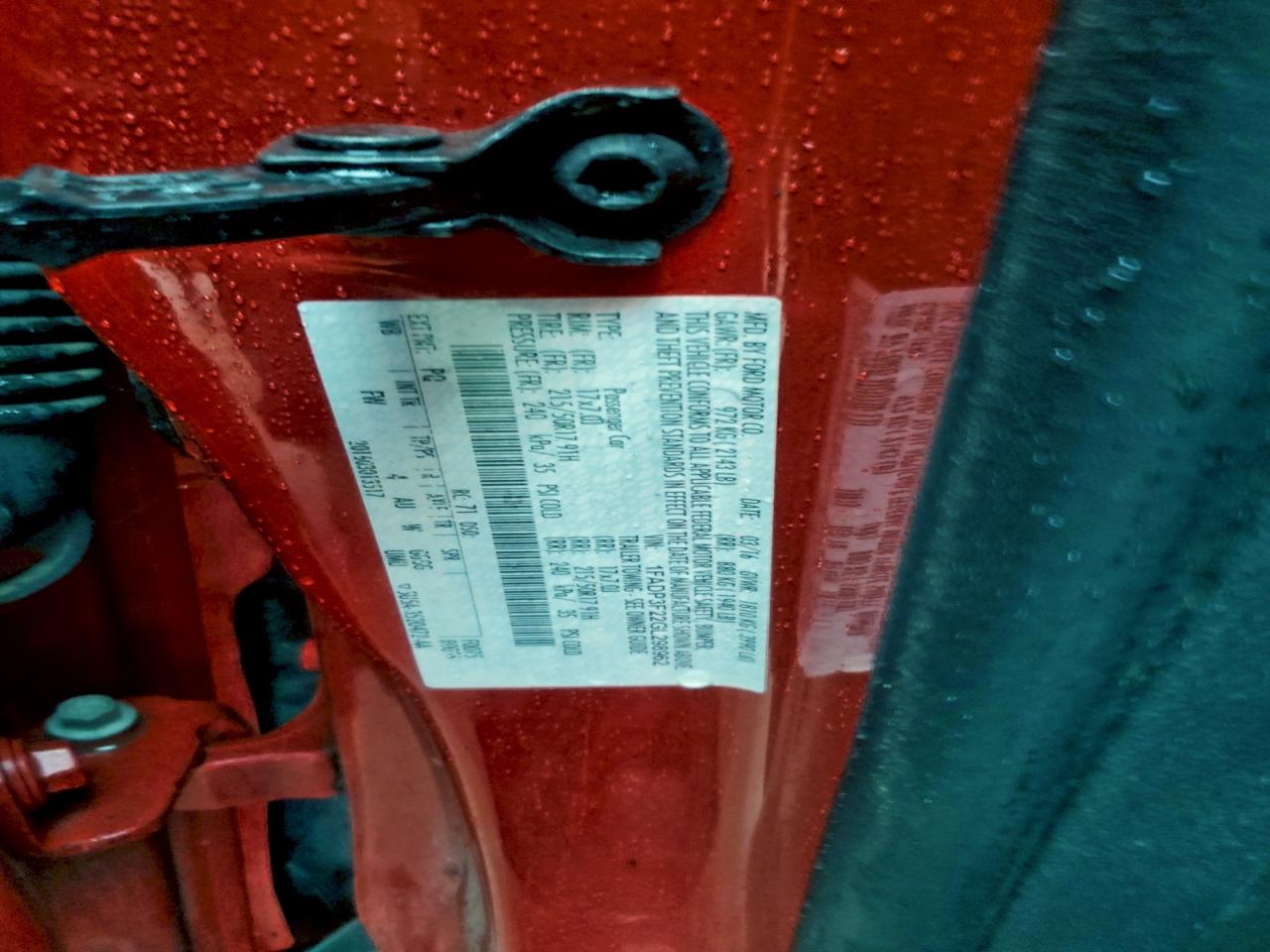 2016 Ford Focus Se VIN: 1FADP3F22GL298962 Lot: 94002285