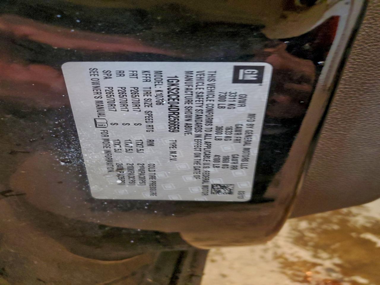 2013 GMC Yukon Slt VIN: 1GKS2CE04DR256659 Lot: 94665875