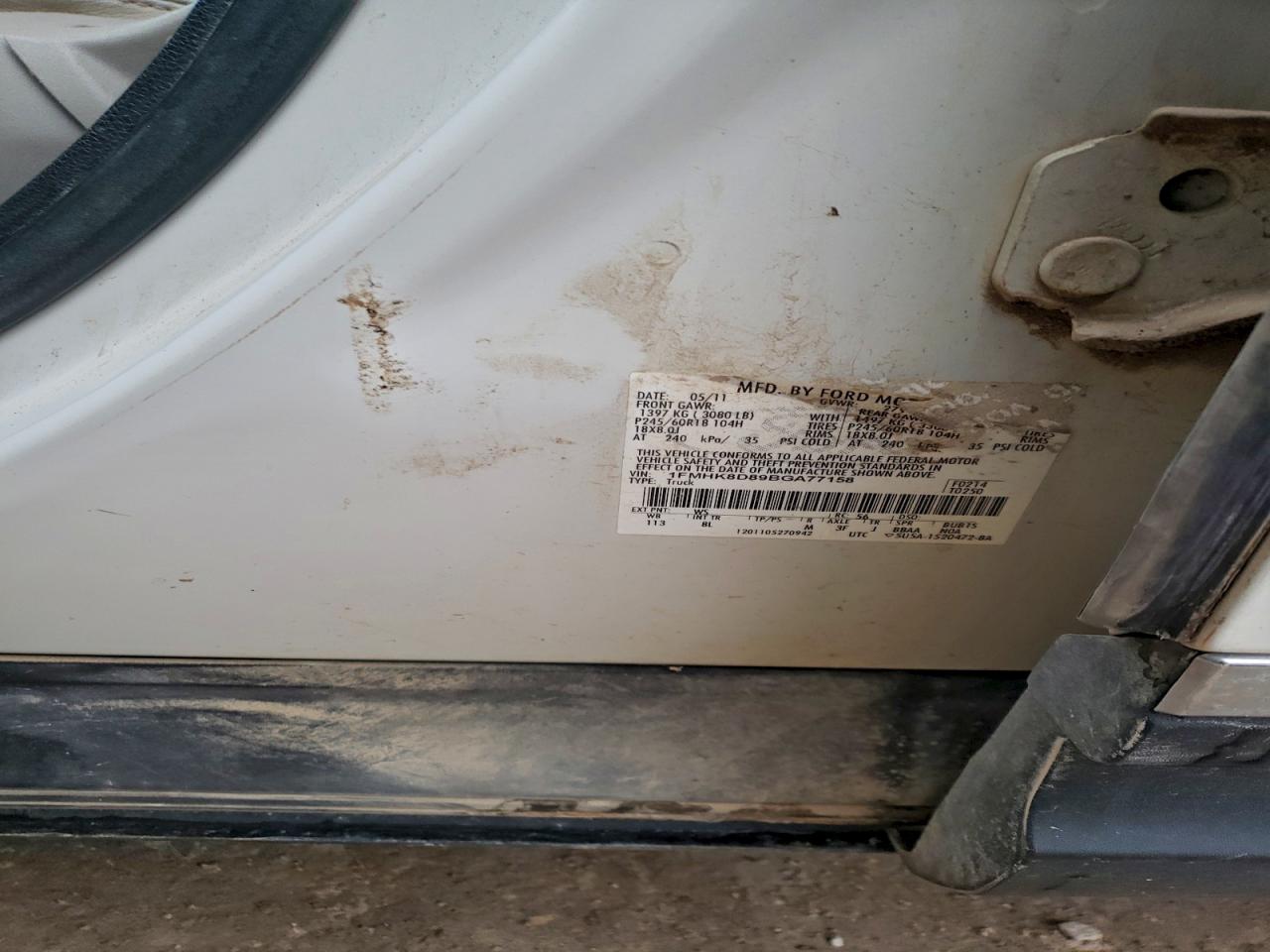 2011 Ford Explorer Xlt VIN: 1FMHK8D89BGA77158 Lot: 93854975