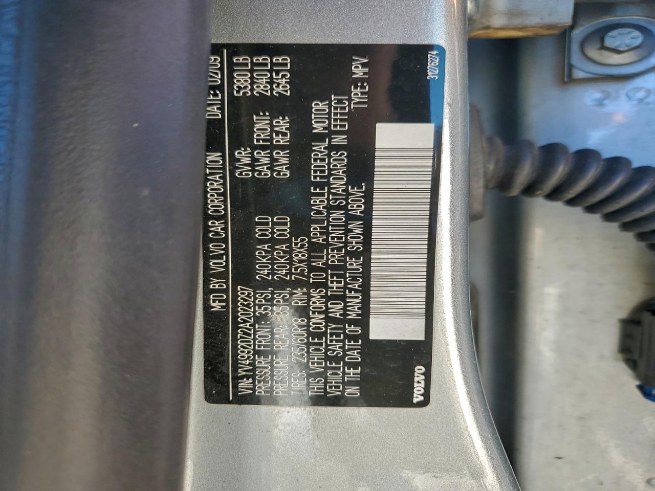 2010 Volvo Xc60 T6 VIN: YV4992DZ2A2023297 Lot: 97286645