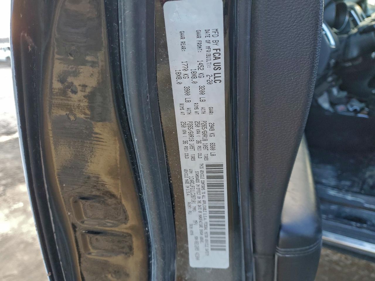 2020 Dodge Durango Ssv VIN: 1C4RDJFG1LC287101 Lot: 95034645