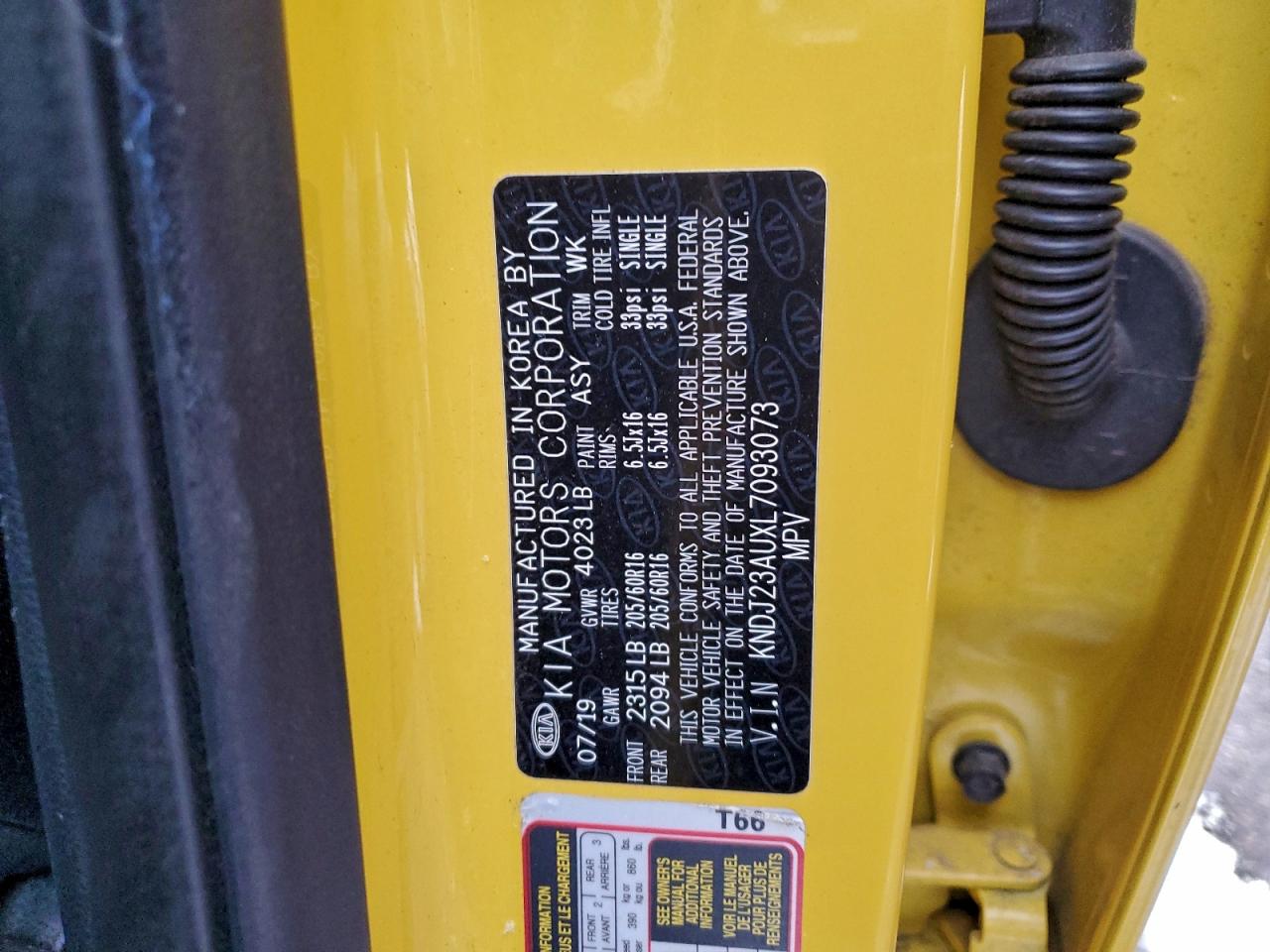 2020 Kia Soul Lx VIN: KNDJ23AUXL7093073 Lot: 95290915