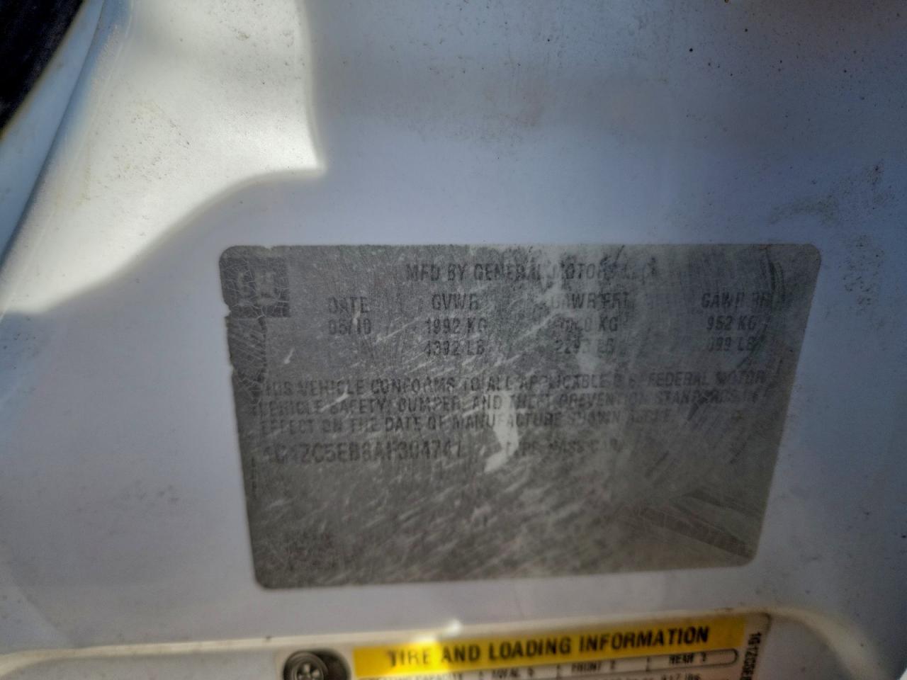 2010 Chevrolet Malibu 1Lt VIN: 1G1ZC5EB8AF304741 Lot: 97087355