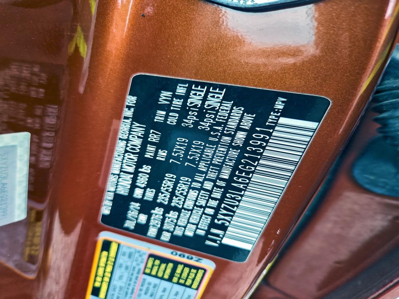 2014 Hyundai Santa Fe Sport VIN: 5XYZU3LA6EG213991 Lot: 94706005