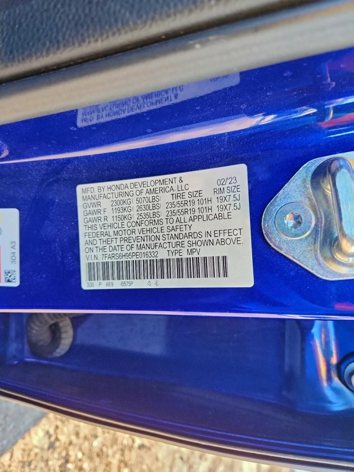 2023 Honda Cr-V Sport Touring VIN: 7FARS6H95PE016332 Lot: 95702265