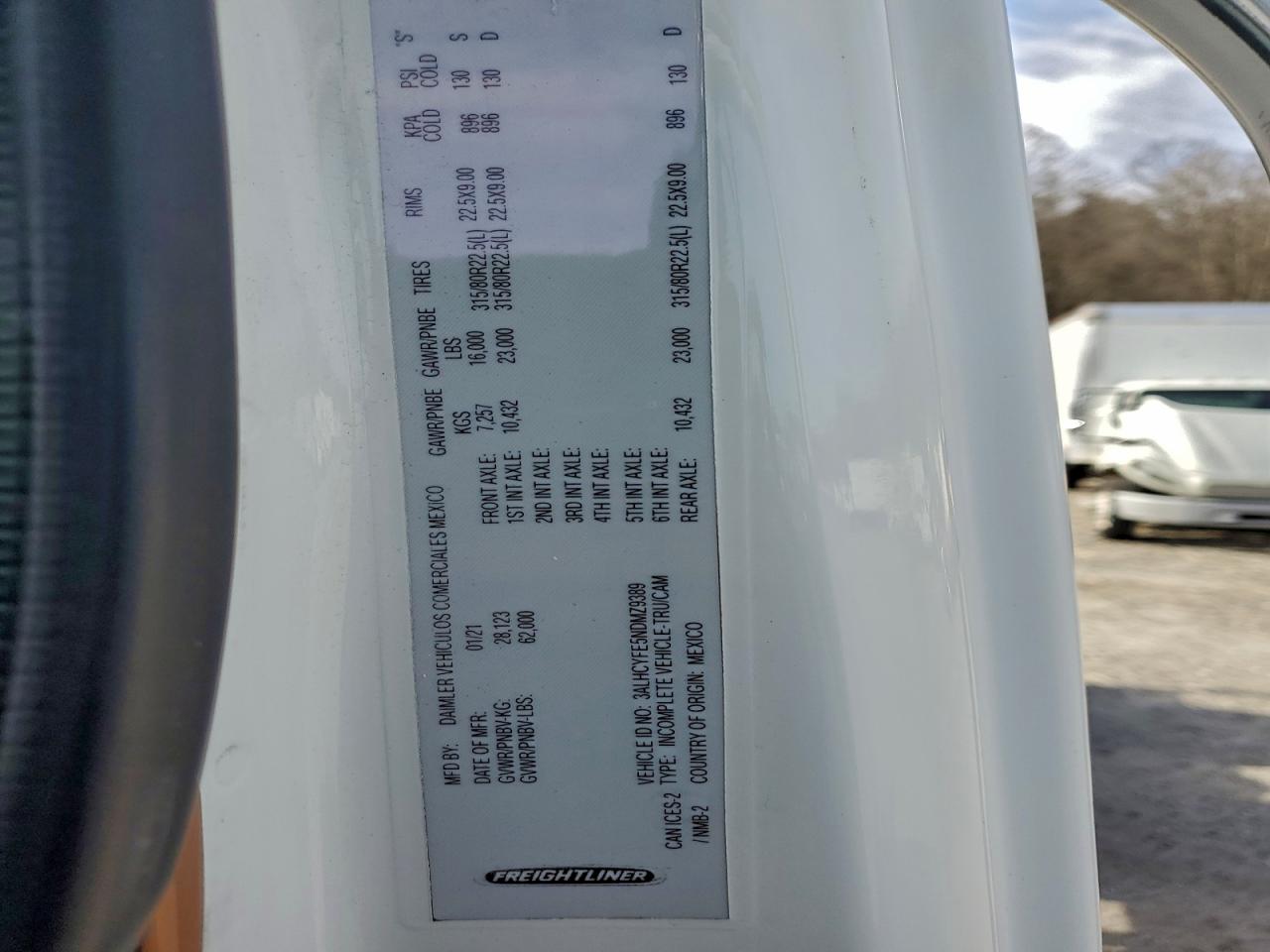 2022 Freightliner Business Class M2 Truck Cab Andchassis VIN: 3ALHCYFE5NDMZ9389 Lot: 97774315