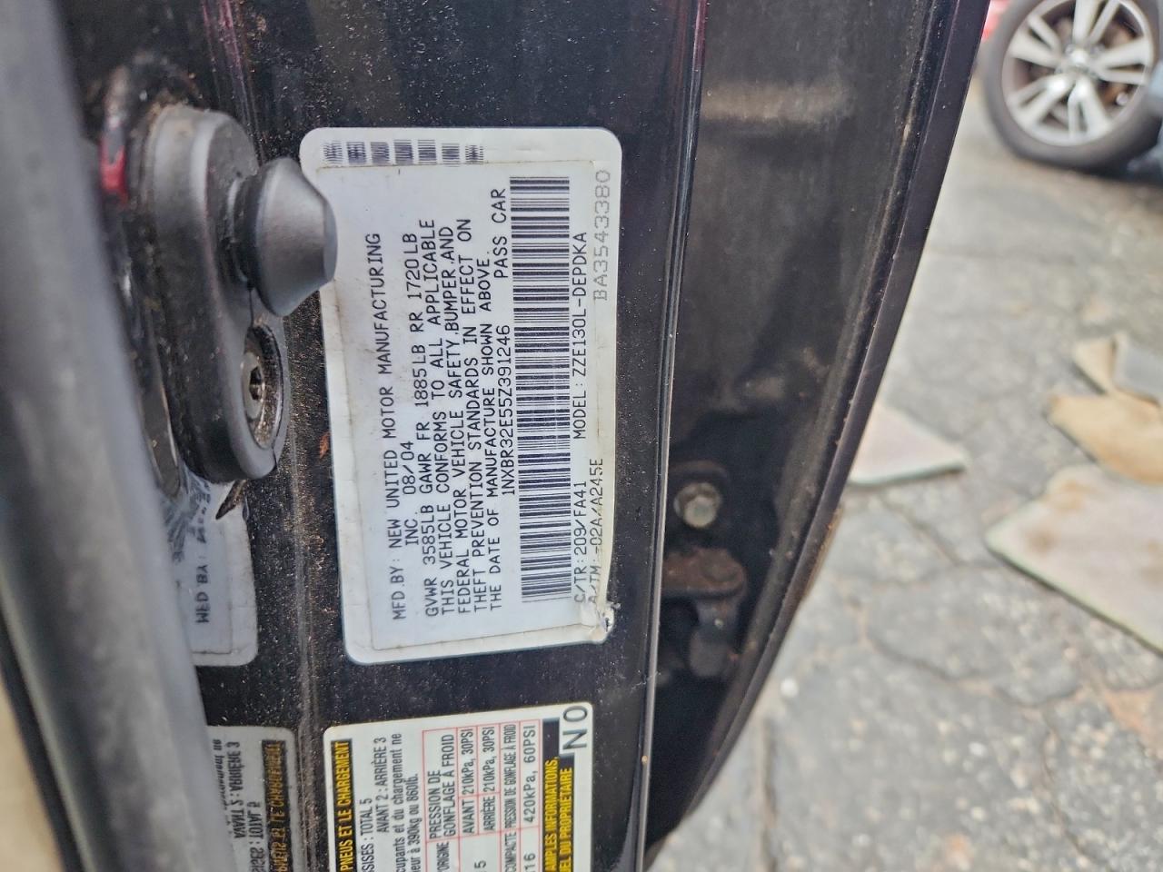 2005 Toyota Corolla Ce VIN: 1NXBR32E55Z391246 Lot: 95267575