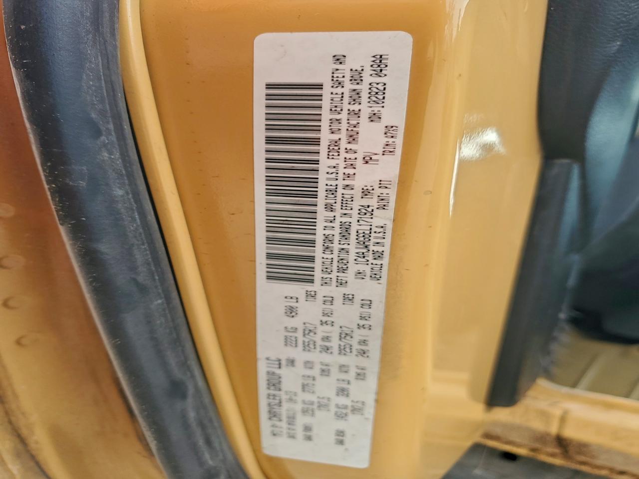 2014 Jeep Wrangler Sport VIN: 1C4AJWAG6EL171924 Lot: 95408055