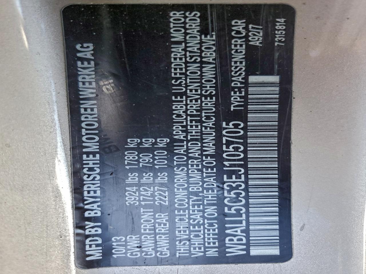 2014 BMW Z4 Sdrive28I VIN: WBALL5C53EJ105705 Lot: 95782635