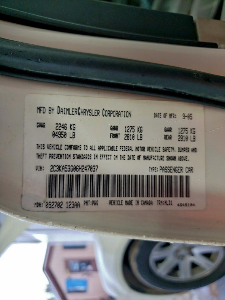 2006 Chrysler 300 Touring VIN: 2C3KA53G06H247037 Lot: 95947365