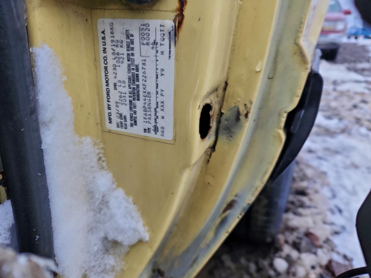 1989 Ford Mustang Lx VIN: 1FABP44EXKF226781 Lot: 95532825