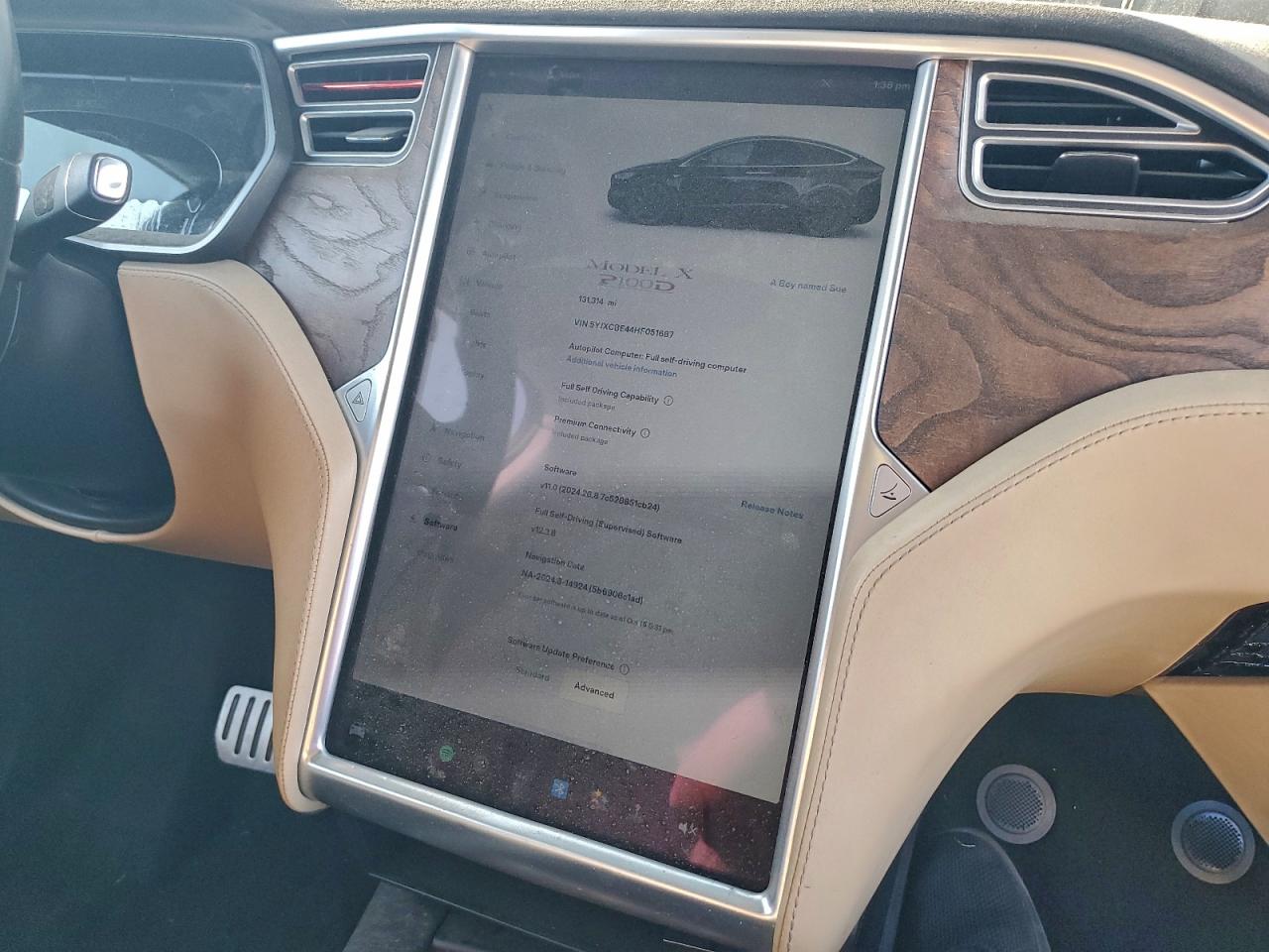 2017 Tesla Model X VIN: 5YJXCBE44HF051687 Lot: 94792735