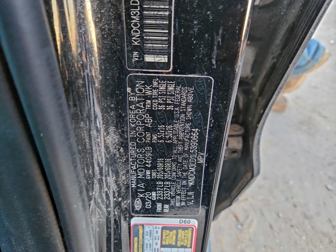 2020 Kia Niro Lxs VIN: KNDCM3LD1L5390664 Lot: 94999495