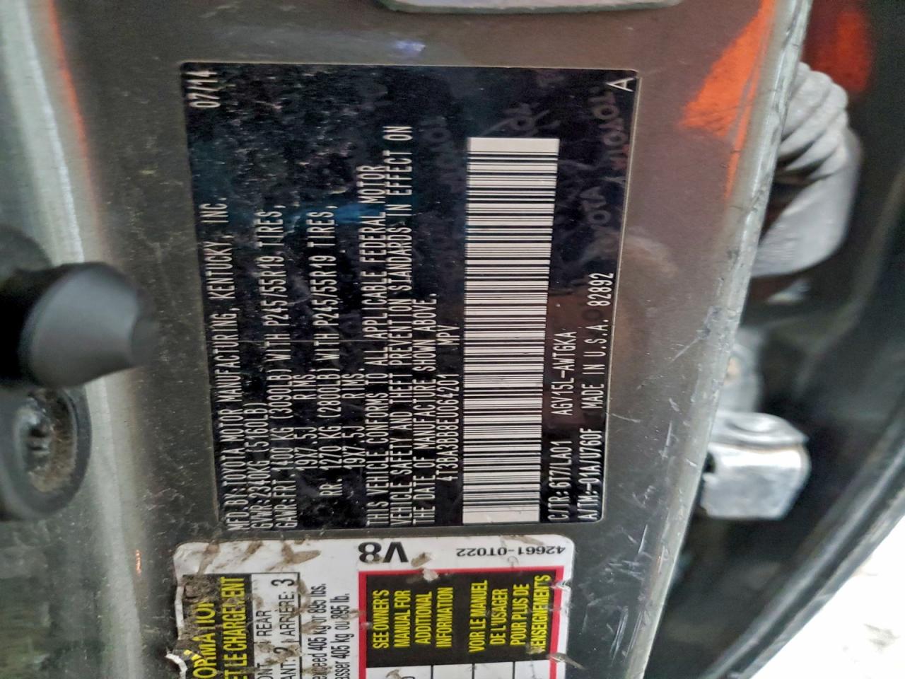 2014 Toyota Venza Le VIN: 4T3BA3BB8EU064201 Lot: 95084965