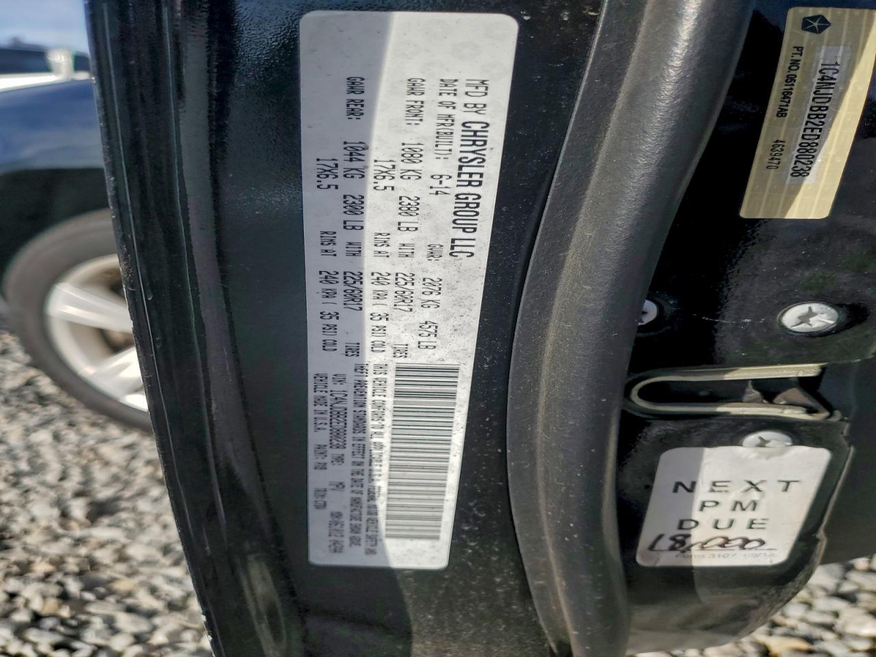 2014 Jeep Compass Sport VIN: 1C4NJDBB2ED880238 Lot: 96605795