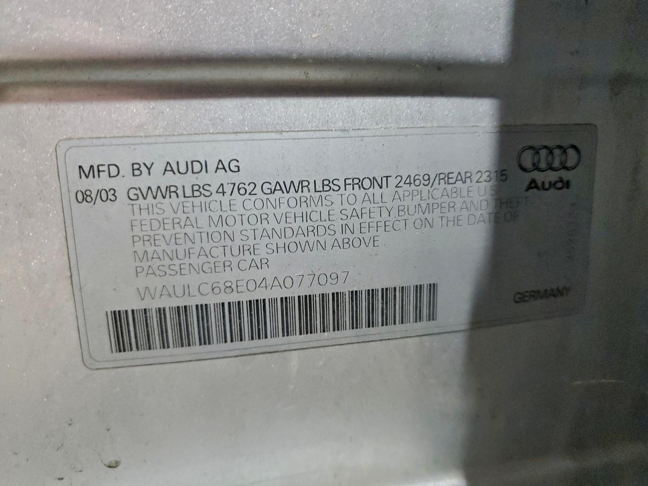 Фото: WAULC68E04A077097